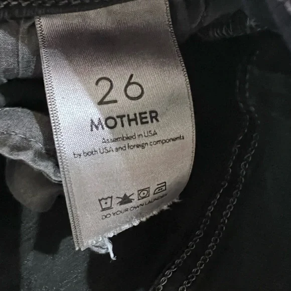 MOTHER Black Flare Wide Leg Jeans - Picture 7 of 8